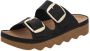 Rohde Zwarte Nubuck Leren Dames Sandaal Black Dames - Thumbnail 4