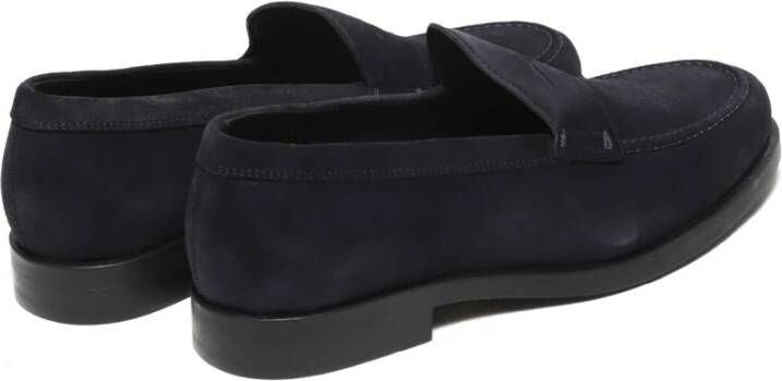 Rossano Bisconti Bruin Leren Mocassins Comfortabele Casual Schoenen Blue Heren