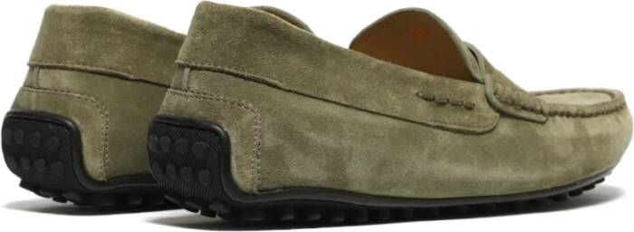 Rossano Bisconti Groene Suède Mocassins Green Heren