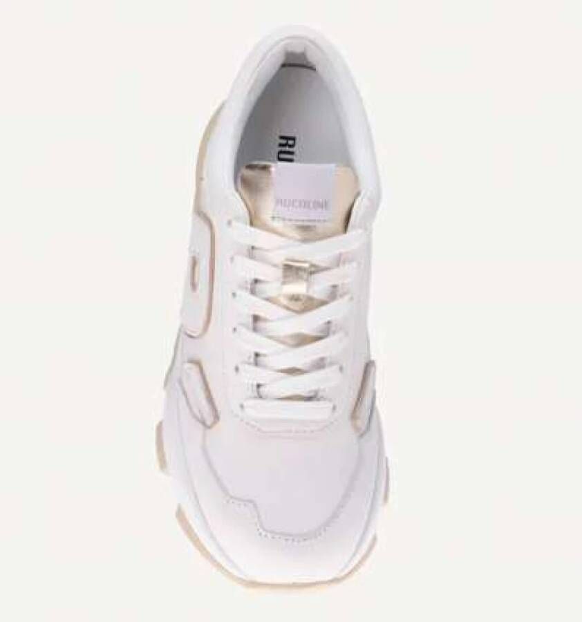 Rucoline Wit Goud Leren Sneaker