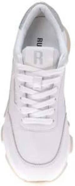 Rucoline Witte Leren Veterschoenen