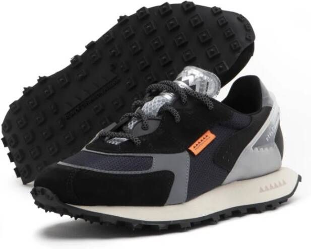 RUN OF Aw23 Boston M Sneakers Stijlvol en Comfortabel Black Heren