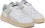 RUN OF Groen en wit leren EVO Combi Sneakers Wit Dames - Thumbnail 3