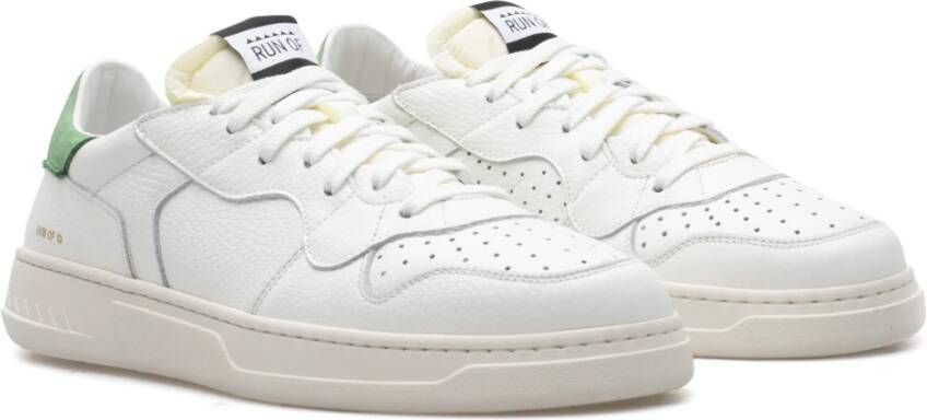 RUN OF Witte Leren Klassieke Sneakers White Heren
