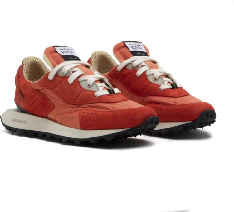 RUN OF Koraal Splitleren Sneakers Orange Dames