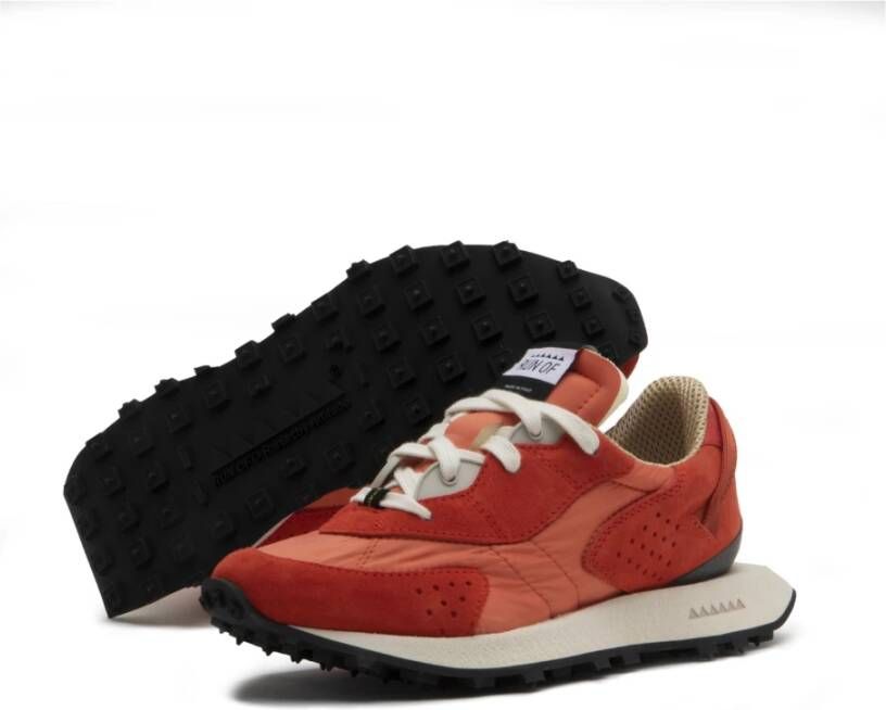 RUN OF Koraal Splitleren Sneakers Orange Dames