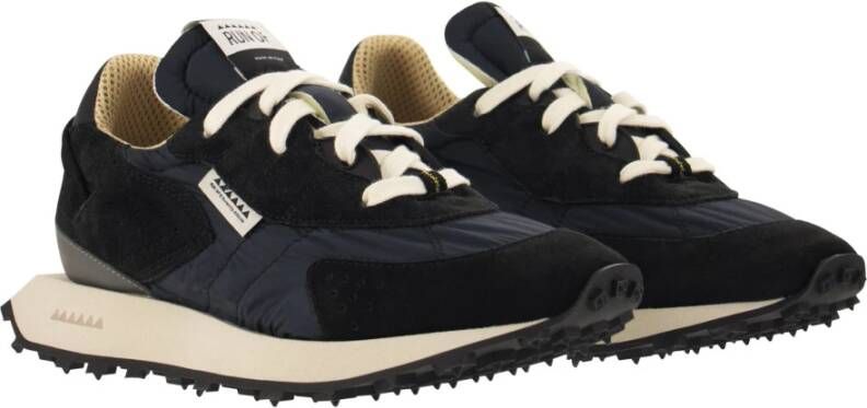 RUN OF Kripto M Suede en Nylon Trainers Blue Heren