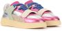 RUN OF Morris Sneaker in roze blauw en zilver leer Pink Dames - Thumbnail 7