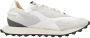 RUN OF Neon M Sneaker Off White Split Leer Beige Heren - Thumbnail 9