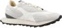 RUN OF Neon M Sneaker Off White Split Leer Beige Heren - Thumbnail 10