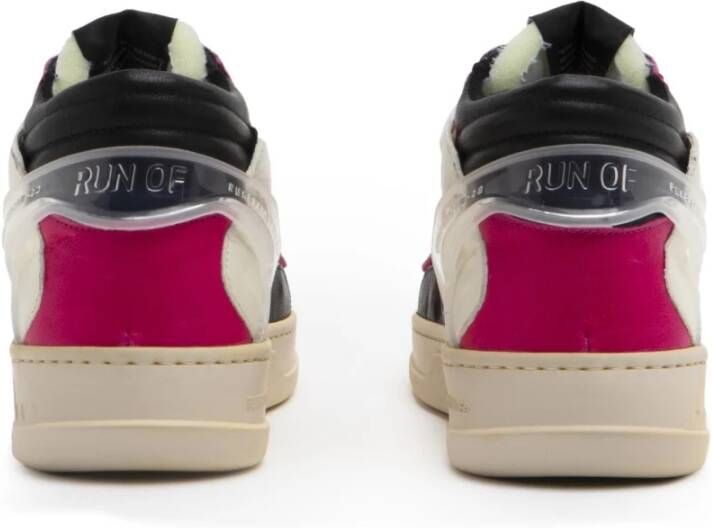 RUN OF Roze Leren Sneakers met Memory Gel Multicolor Dames