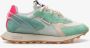 RUN OF Smaragd Sneakers Mintgroen Multicolor Dames - Thumbnail 3