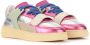 RUN OF Morris Sneaker in roze blauw en zilver leer Pink Dames - Thumbnail 3