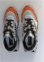 RUN OF Sportieve Chique Sneakers met Oranje Suède en Zwart Grafisch Print Multicolor Heren - Thumbnail 3