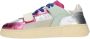 RUN OF Morris Sneaker in roze blauw en zilver leer Pink Dames - Thumbnail 2