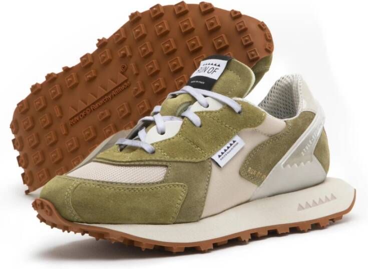 RUN OF Split Leather Sneakers