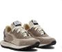 RUN OF Splitleren Sneakers in Taupe Beige Heren - Thumbnail 3