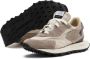 RUN OF Splitleren Sneakers in Taupe Beige Heren - Thumbnail 5