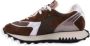 RUN OF Sportieve Lage Top Suède Sneakers Brown Heren - Thumbnail 2