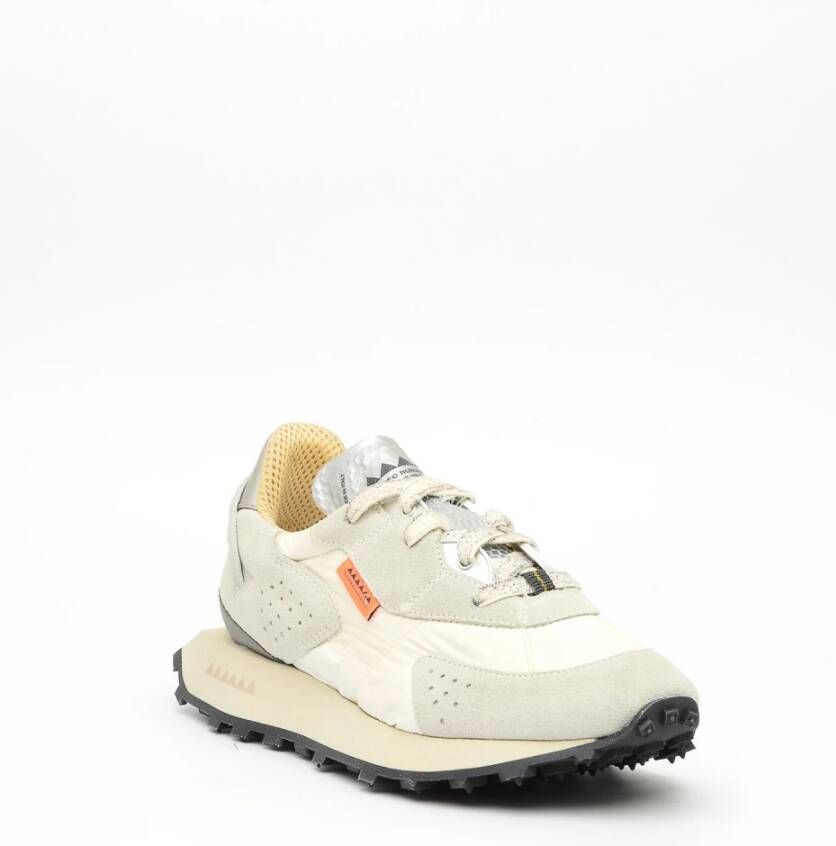 RUN OF Vaporix Sneakers in wit suède en stof White Heren