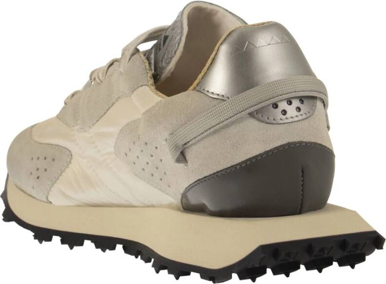 RUN OF Vaporix Suède en Nylon Trainers Beige Heren