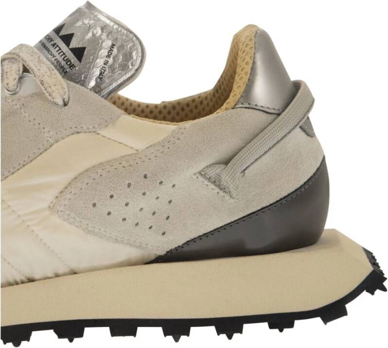 RUN OF Vaporix Suède en Nylon Trainers Beige Heren