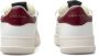 RUN OF Witte leren sneakers met wijnrode details - Thumbnail 2