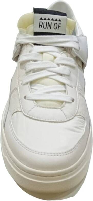 RUN OF Witte Low Invisible Sneakers White Heren