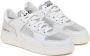 RUN OF Zilveren en witte metallic leren sneakers Multicolor Dames - Thumbnail 3