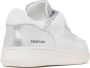 RUN OF Zilveren en witte metallic leren sneakers Multicolor Dames - Thumbnail 4