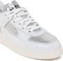 RUN OF Zilveren en witte metallic leren sneakers Multicolor Dames - Thumbnail 4