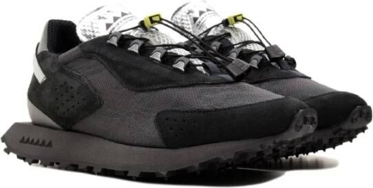 RUN OF Zwarte Sneakers voor Heren Uranus M 02 Black Heren