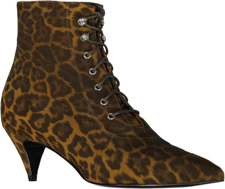 Saint Laurent Ankle Boots Brown Dames