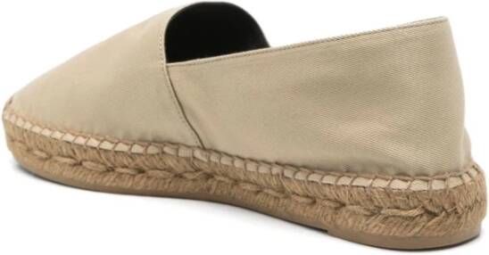 Saint Laurent Beige Platte Schoenen Zijde Nylon Zool
