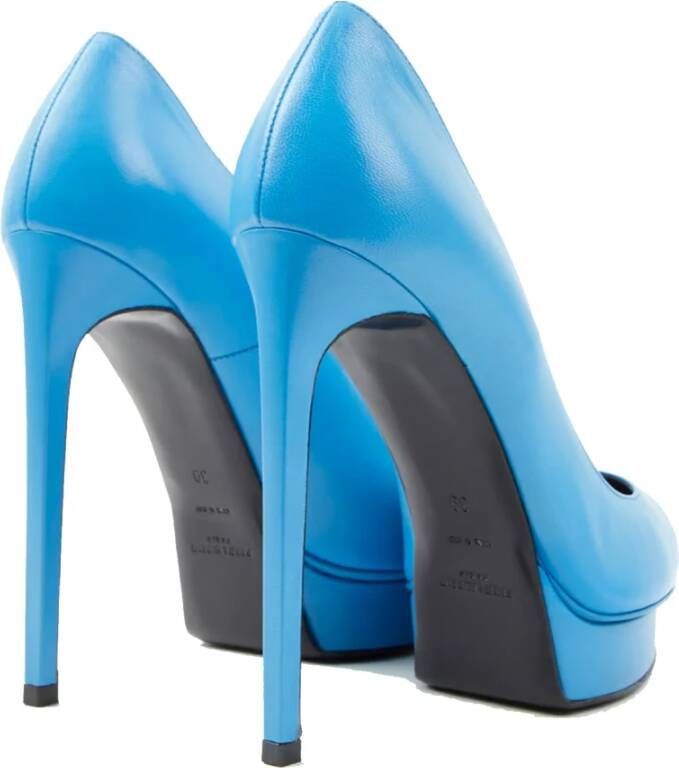 Saint Laurent Blauwe Leren Janis Pumps voor Dames