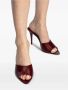 Saint Laurent Bordeaux Sandalen Stiletto Hak Open Teen - Thumbnail 2