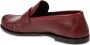 Saint Laurent Bordeauxrode Leren Loafers met Goudkleurig Logo - Thumbnail 2