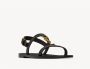 Saint Laurent Bronzen Leren Sandalen met Enkelband - Thumbnail 2