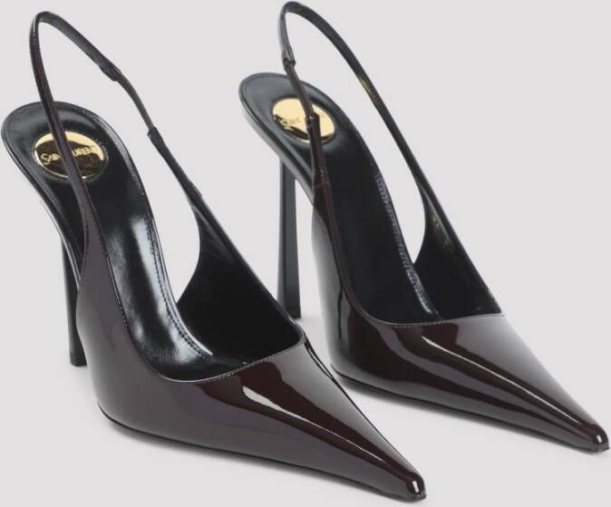 Saint Laurent Bruine Leren Pumps Elegante Stijl