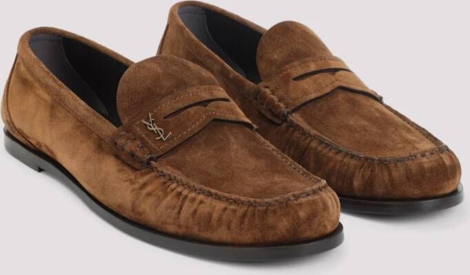 Saint Laurent Bruine Loafer Schoenen voor Mannen