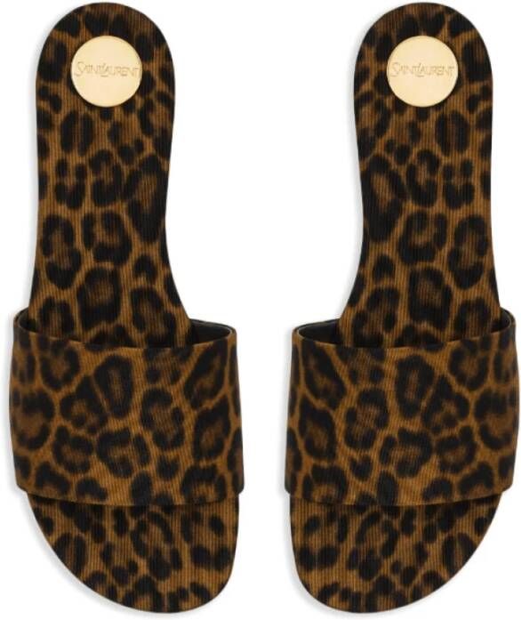 Saint Laurent Carlyle Sandalen met Luipaardprint