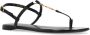 Saint Laurent Zwarte Flip Sandaal Black Dames - Thumbnail 4