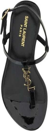 Saint Laurent Cassandra Sandalen met Monogramdetail
