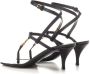 Saint Laurent Cassandra Satijnen Sandalen Blue Dames - Thumbnail 3