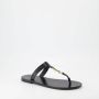 Saint Laurent Cassandre Leren Teenslippers Black Heren - Thumbnail 6