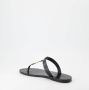 Saint Laurent Cassandre Leren Teenslippers Black Heren - Thumbnail 3