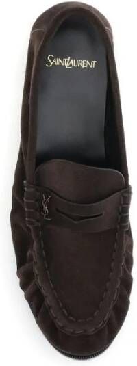 Saint Laurent Cassandre Loafers Gouden Metalen Decoratie