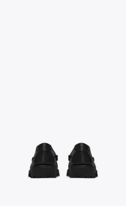 Saint Laurent Chunky Sole Loafers met reliëfdetail Black Dames