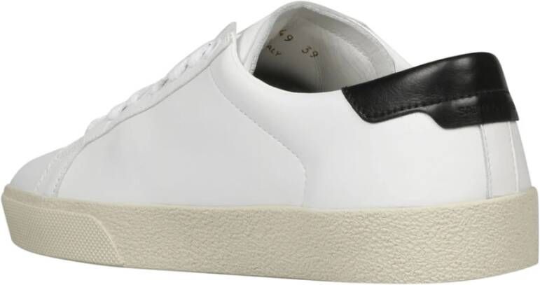 Saint Laurent Court Classic Sl 06 Embroidered Sneakers White Dames