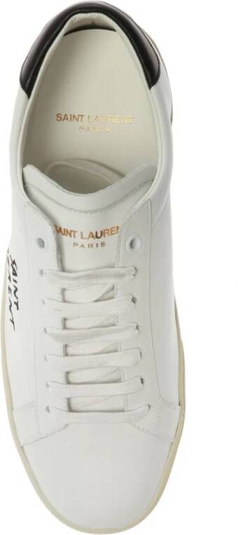 Saint Laurent Court Classic Sl 06 Geborduurde Sneakers White Dames